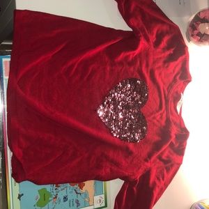 H&M sequen heart sweater